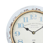 Set Of 2 White Metal Vintage Wall Clock, , alternate image number null