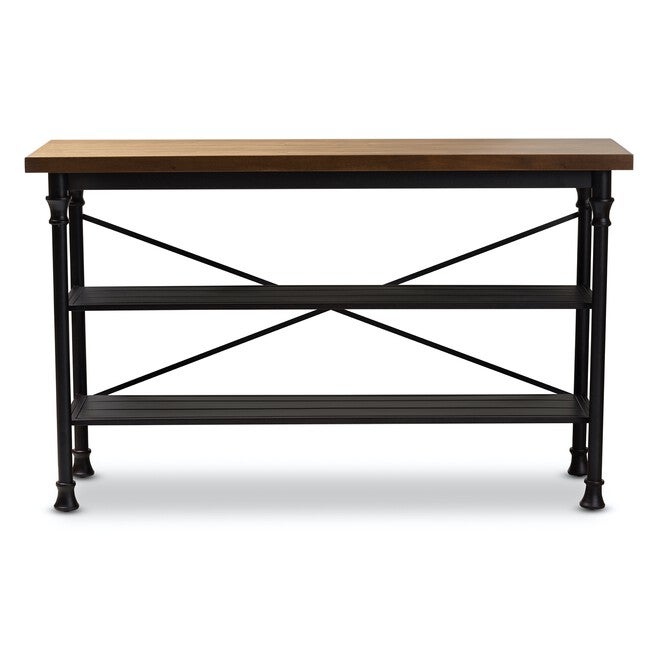 Velera Vintage Wood Metal Kitchen Storage Shelf Unit Furniture, , on-hover image number 1