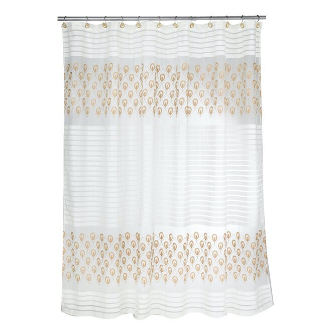 Seraphina Shower Curtain, BEIGE GOLD, hi-res image number 0