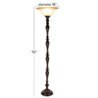 Brown Tempered Glass Torchiere Floor Lamp, , alternate image number null