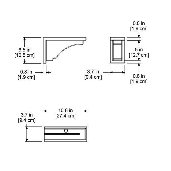 Fairfield Decorative Brackets - (2pk), , on-hover image number null