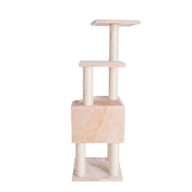 Gleepet 48 inches Real Wood Cat Tree With Perch And Playhouse, , alternate image number 7