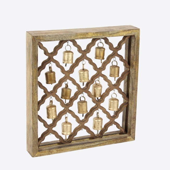 Gold Farmhouse Mango Wood Wall Décor, , alternate image number null