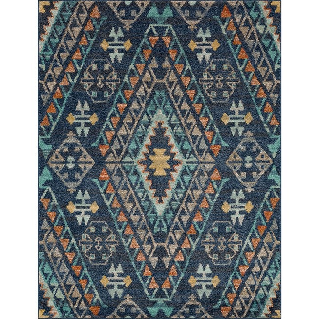 Simple Fleming Area Rug, Blue | Brylane Home