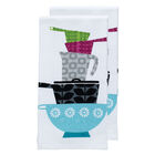 Pigment Print Dual Woven Kitchen Towel, Two Pack, POTS AND PANS, hi-res image number null