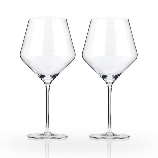 Angled Crystal Burgundy Glasses, , alternate image number 4