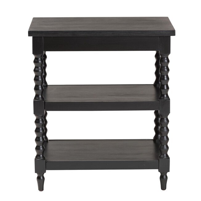 Imogene Retro-Modern Black Wood End Table, , alternate image number null
