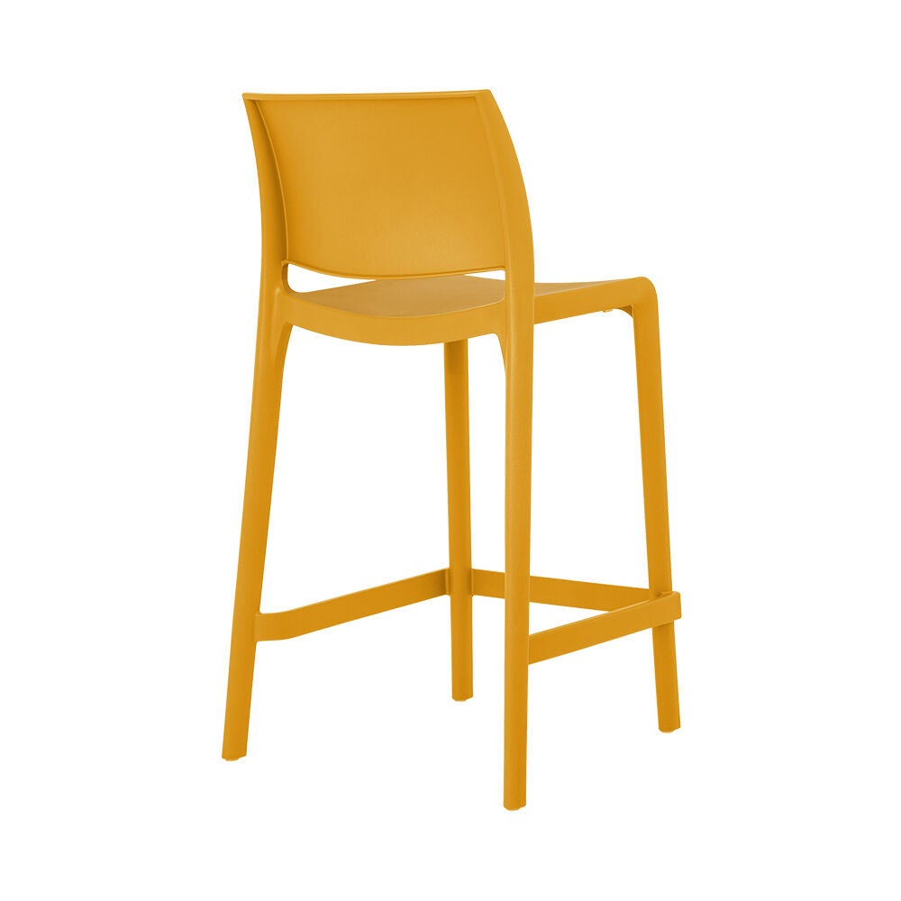 SET OF 2 SENSILLA OUTDOOR STACKABLE COUNTER STOOLS, GOLD, alternate image number 3
