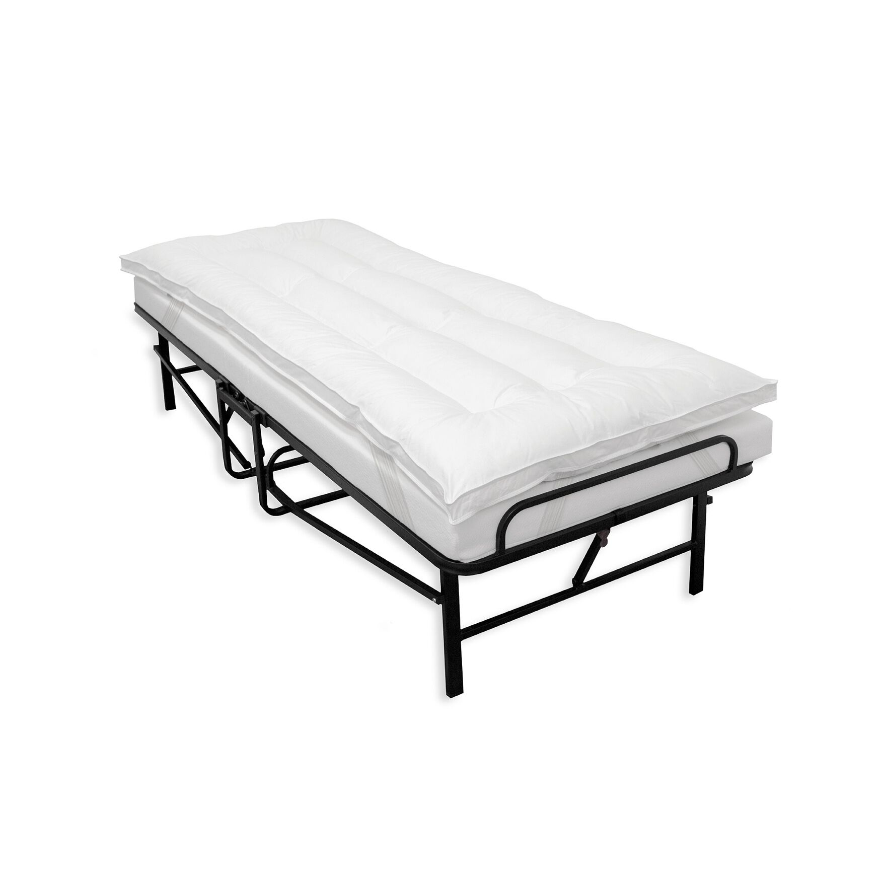 Simple SensorPEDIC 2 Inch Down Alternative Fiber Cot Bed Topper with 100 Cotton Cover Brylane Home