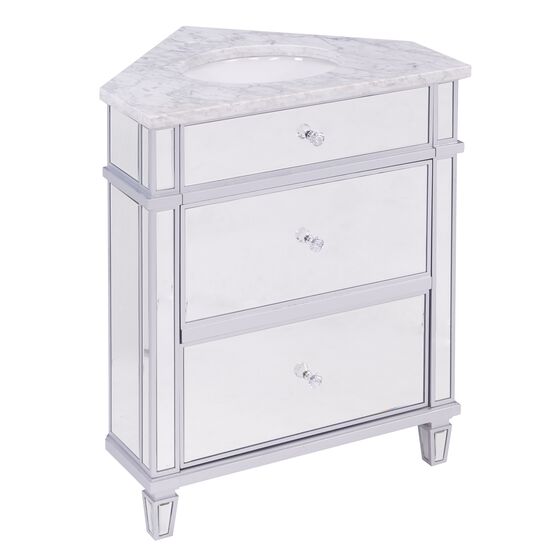 Abbington Mirrored Corner Bathroom Vanity Sink with Drawers, , alternate image number null