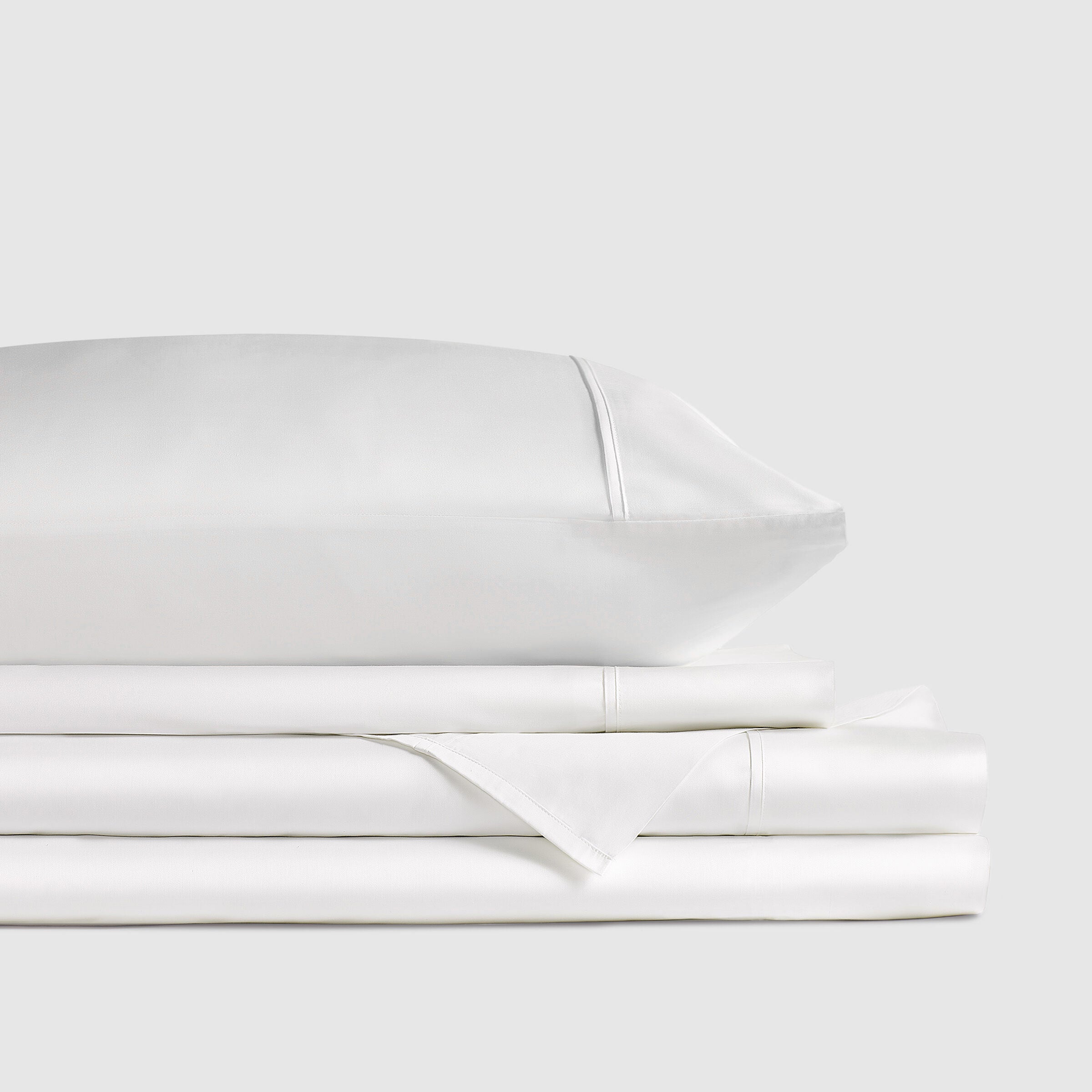 PREMIER SATEEN KING 4PC. SHEET SET, CRISP WHITE, alternate image number 1