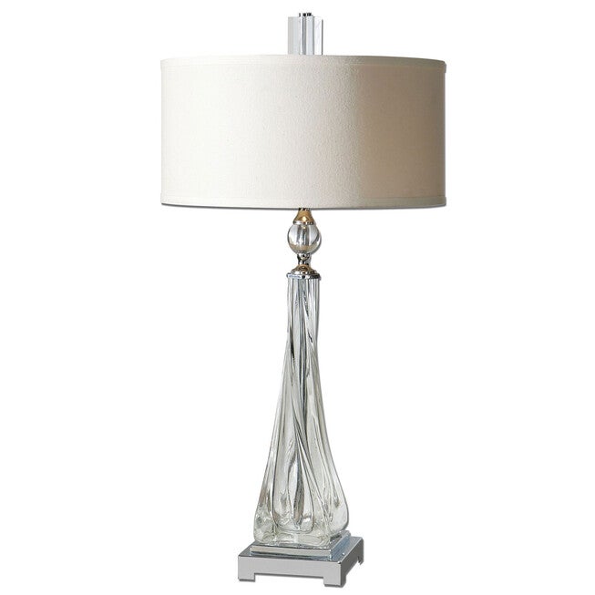 Grancona Twisted Glass Table Lamp, NICKEL, hi-res image number null