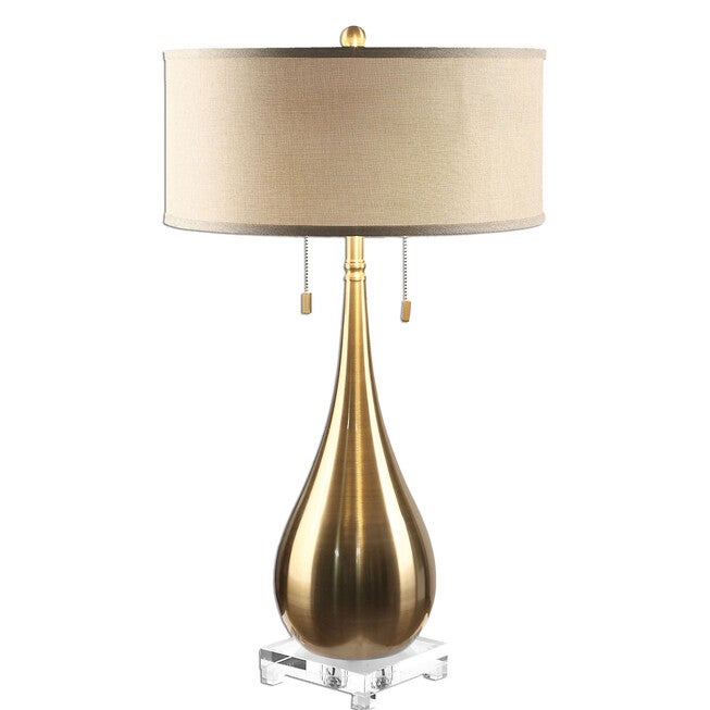 Lagrima Brushed Brass Lamp, BRASS, hi-res image number 0