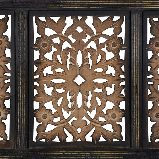 Brown Traditional Ornamental Wood Wall Décor, , alternate image number null