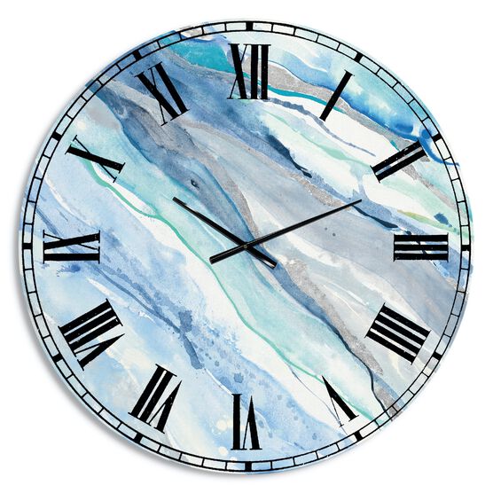 Blue Silver Spring Ii Modern Wall Clock, , alternate image number null