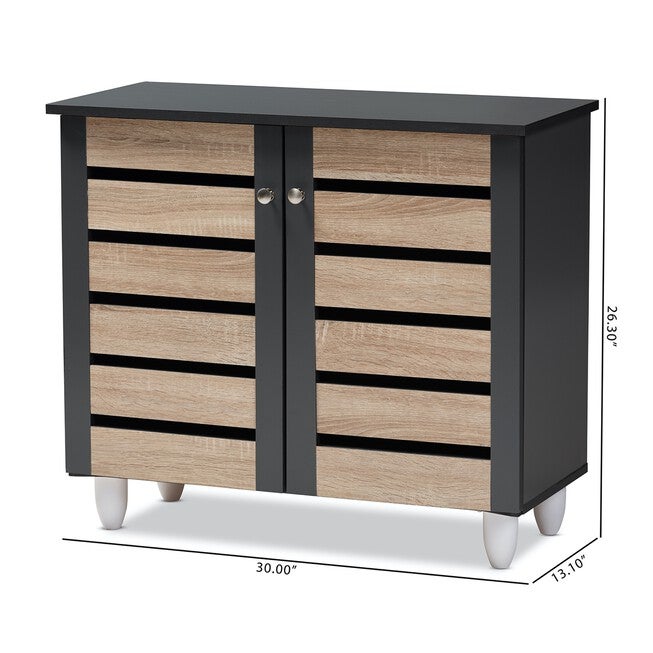 Gisela 2-Door Shoe Storage Cabinet Furniture, , alternate image number null