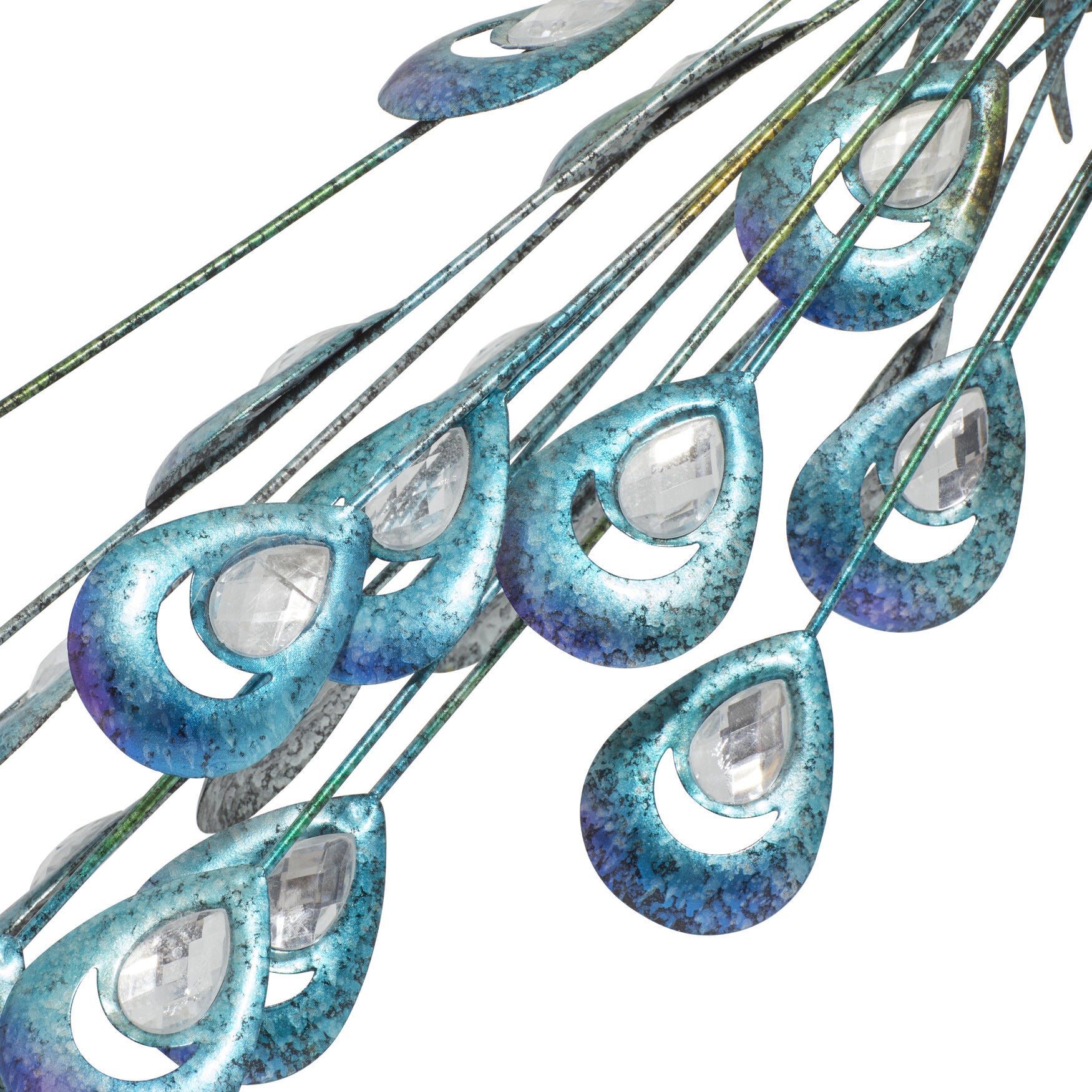 Turquoise Iron Eclectic Birds Garden Sculpture, , alternate image number 8