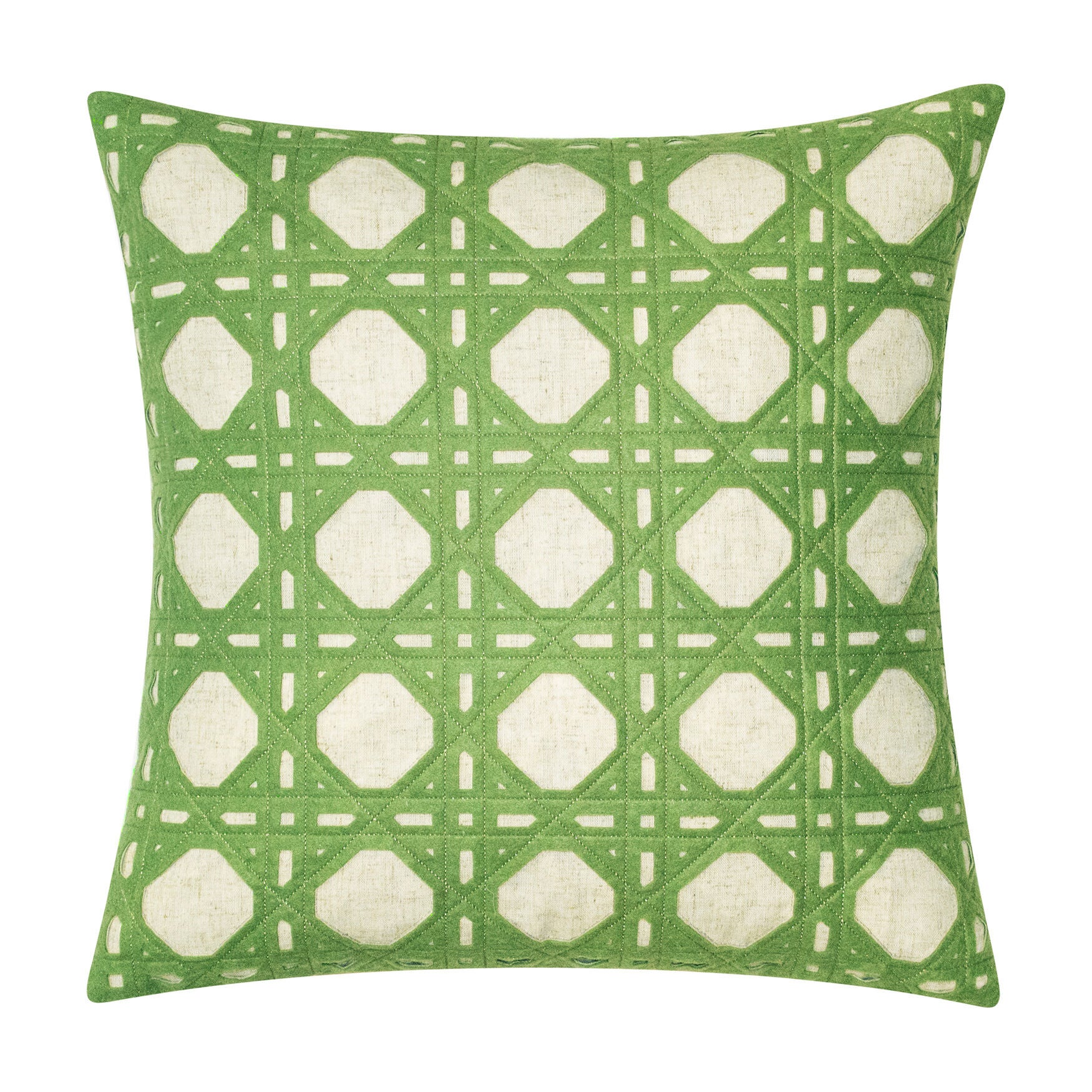 Rattan Decorative Pillow Dec Pillow, MEDIUM GREEN, hi-res image number 0