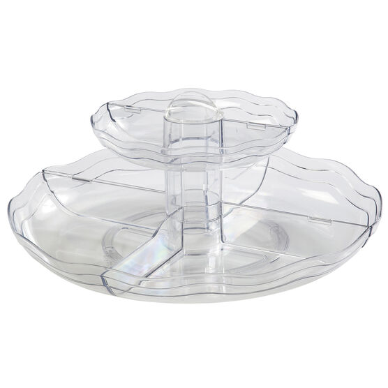 2 Tier Carousel Trivet Tray, CLEAR, hi-res image number null
