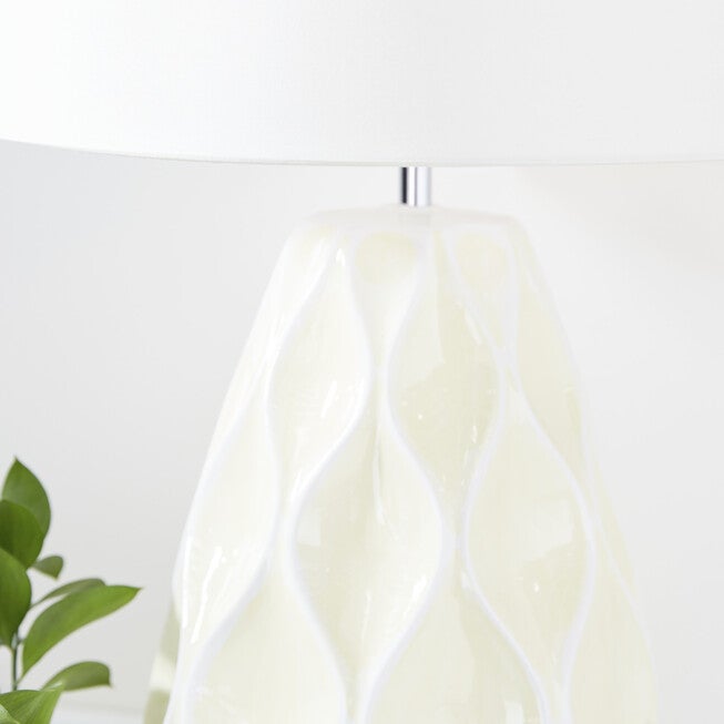 White Stone Traditional Table Lamp, , alternate image number null