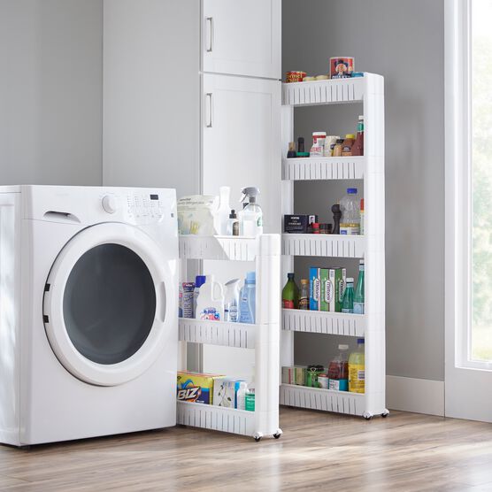 My Home™ Slim Slide-Out 3-Tier Pantry, WHITE