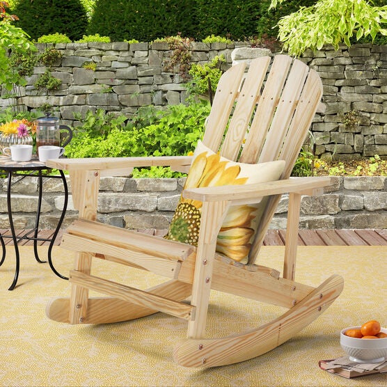 Adirondack Wooden Rocking Chair, , alternate image number null