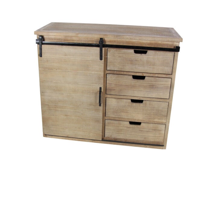 Brown Chinese fir Wood Rustic Cabinet, 32x44x19, , alternate image number null
