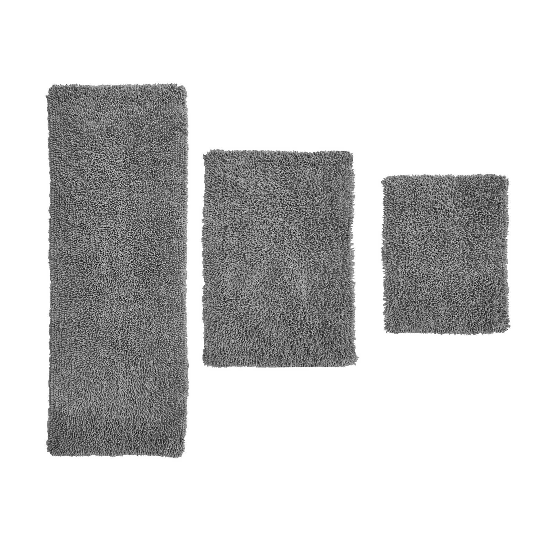 Fantasia 3 Piece Set Bath Rug Collection, GREY, hi-res image number 0