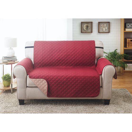 Solid Reversible Quilted Love Seat Furniture Protector Brylane Home