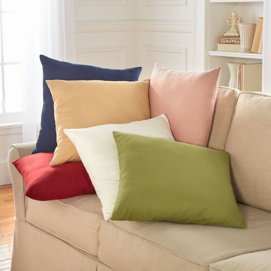 2 Pack Canvas Pillow Covers Throw Pillows Poufs Brylane Home