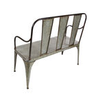 Silver Metal Farmhouse Bench, , on-hover image number 1