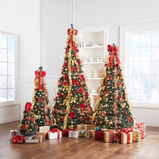 Fully Decorated Pre-Lit 2&apos; Pop-Up Tabletop Christmas Tree, 