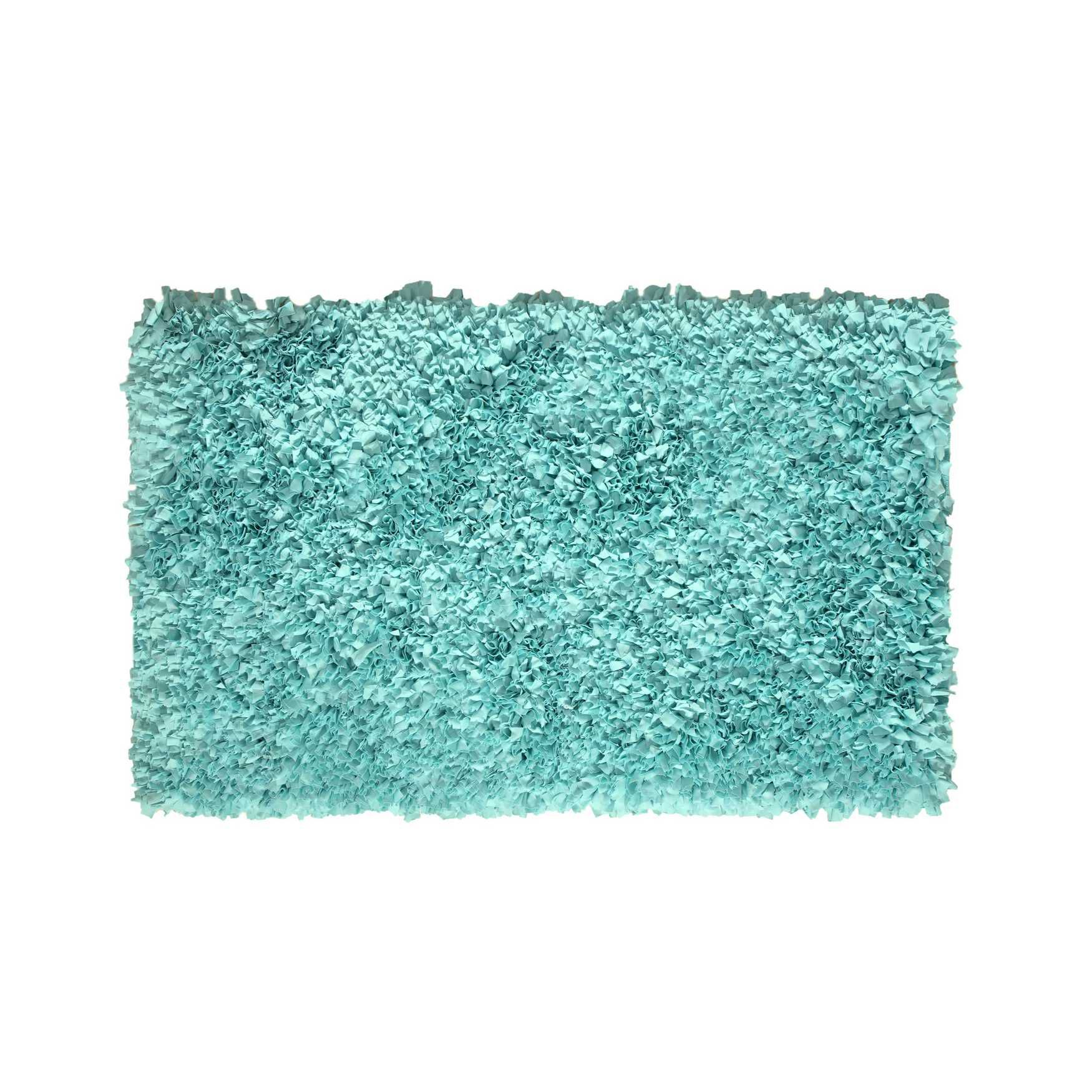 Bella Premium Jersey Shaggy Area Rug, AQUA, hi-res image number 0