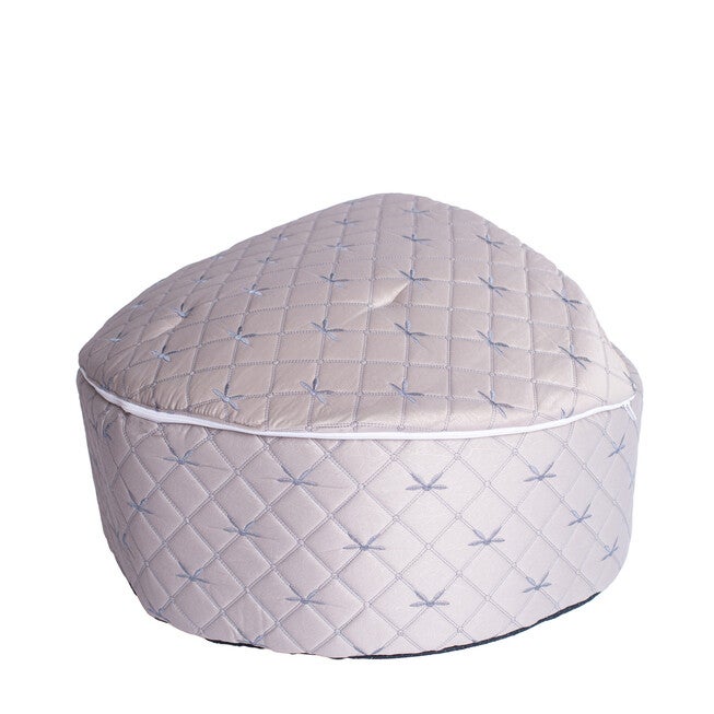 Cuddle Cave Cat Bed With Detachable & Collasible Zipper Top, Medium, Pale Silver and Beige, , alternate image number 6