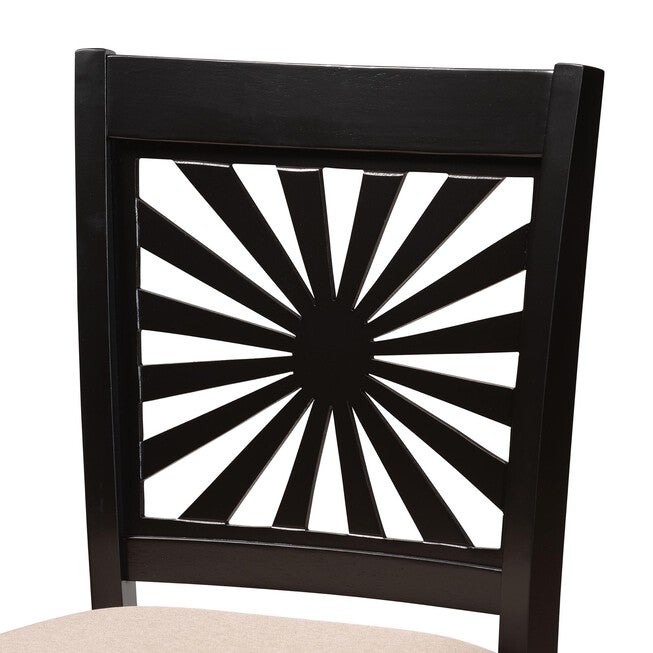 Olympia Modern Beige Fabric And Espresso Brown Finished Wood Counter Stool, , alternate image number null