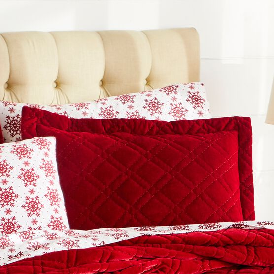 Velvet Diamond Quilted Sham, Velvet Diamond Quilted Sham,