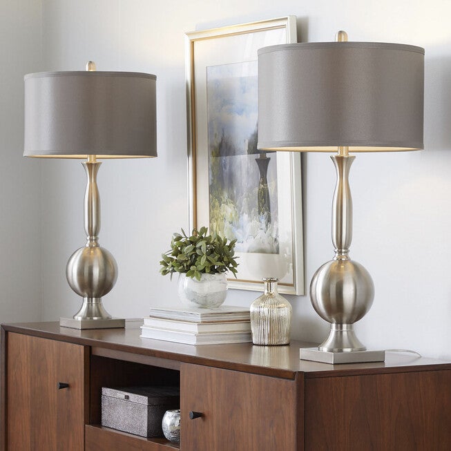Joan 30 inches Metal Table Lamp - Set Of 2, , alternate image number null