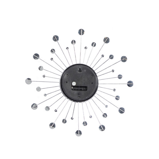 Silver Glam Metal Wall Clock, , on-hover image number null