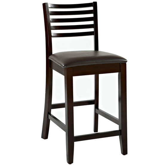 Triena Collection Ladder Counter Stool, 24"H, ESPRESSO, hi-res image number null