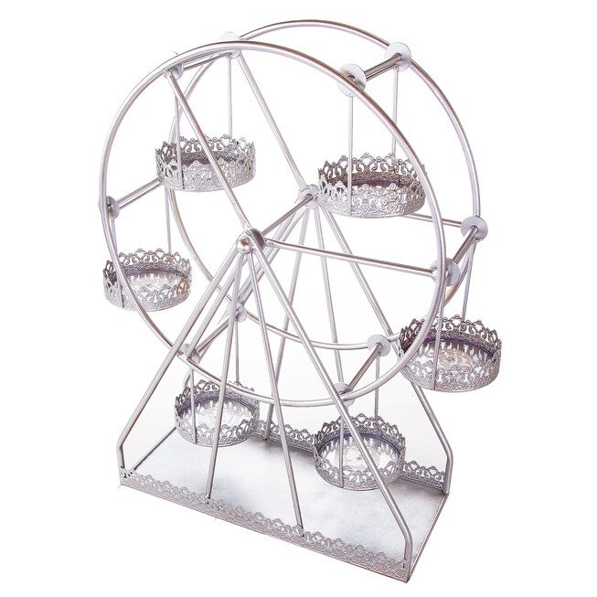 Light-up Ferris Wheel Cupcake Display, SILVER, hi-res image number 0