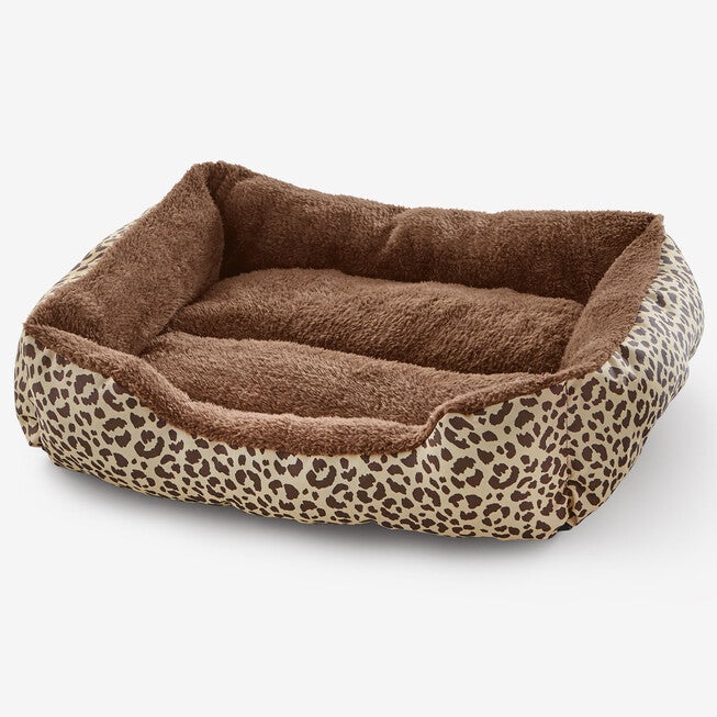 Leopard Print Cuddler Pet Bed, , on-hover image number null