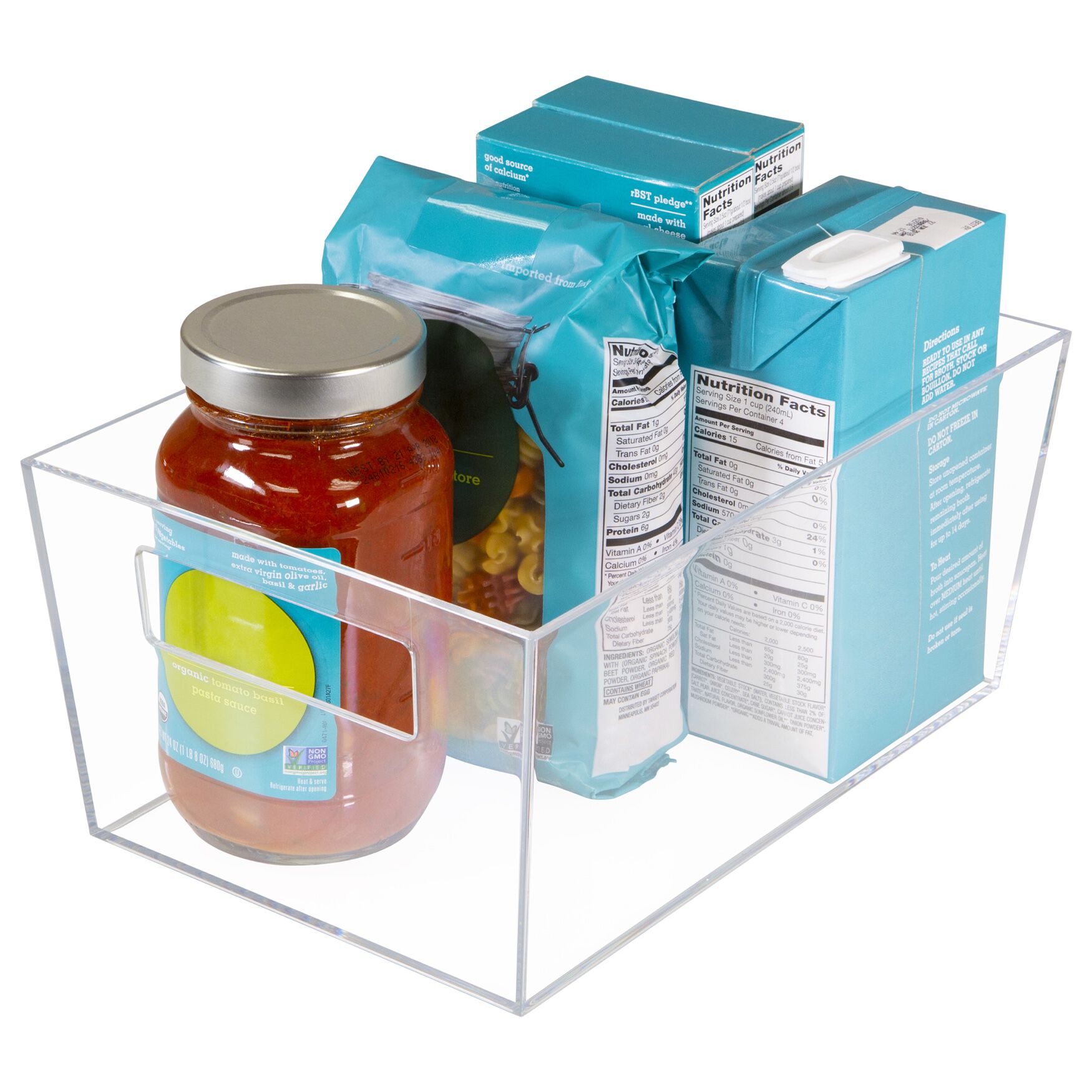 Clearly Chic Stackable Totes Storage Bins With Built In Handles
