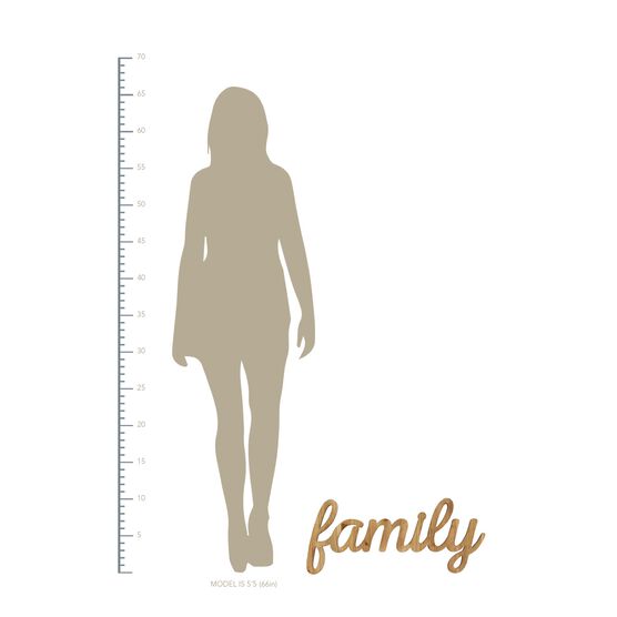 Family Natural Wood Script Wall Art, , alternate image number null