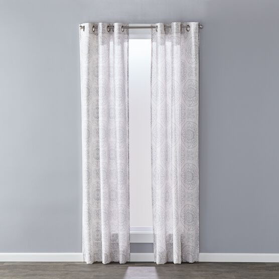 Sunsafe Kali Window Panel Curtain, LIGHT GRAY, hi-res image number null