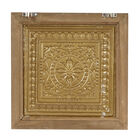Set Of 3 Brown Metal Glam Floral Wall Décor, , on-hover image number null