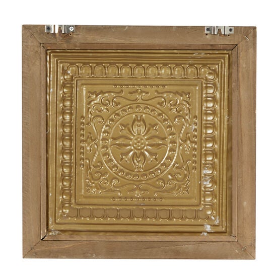 Set Of 3 Brown Metal Glam Floral Wall Décor, , on-hover image number null