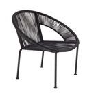Black Metal Contemporary Outdoor Chair, , on-hover image number 1