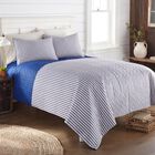 Seersucker Blue/White Stripe Design 6-in-1 Quilt Set, STRIPE, hi-res image number null