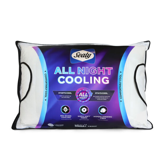 Sealy All Night Cooling Pillow, WHITE, hi-res image number null