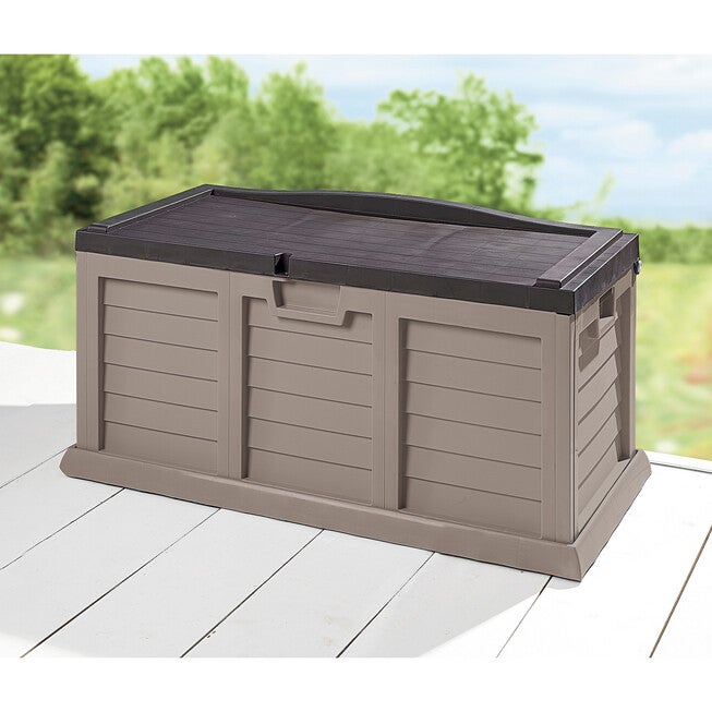 80-Gallon Rolling Deck Box, TAN, hi-res image number 0
